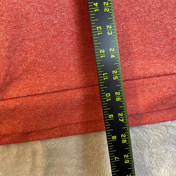 Matte Grey Mens Quarter-Zip Pullover Sweatshirt Large Red - Picture 3 of 8